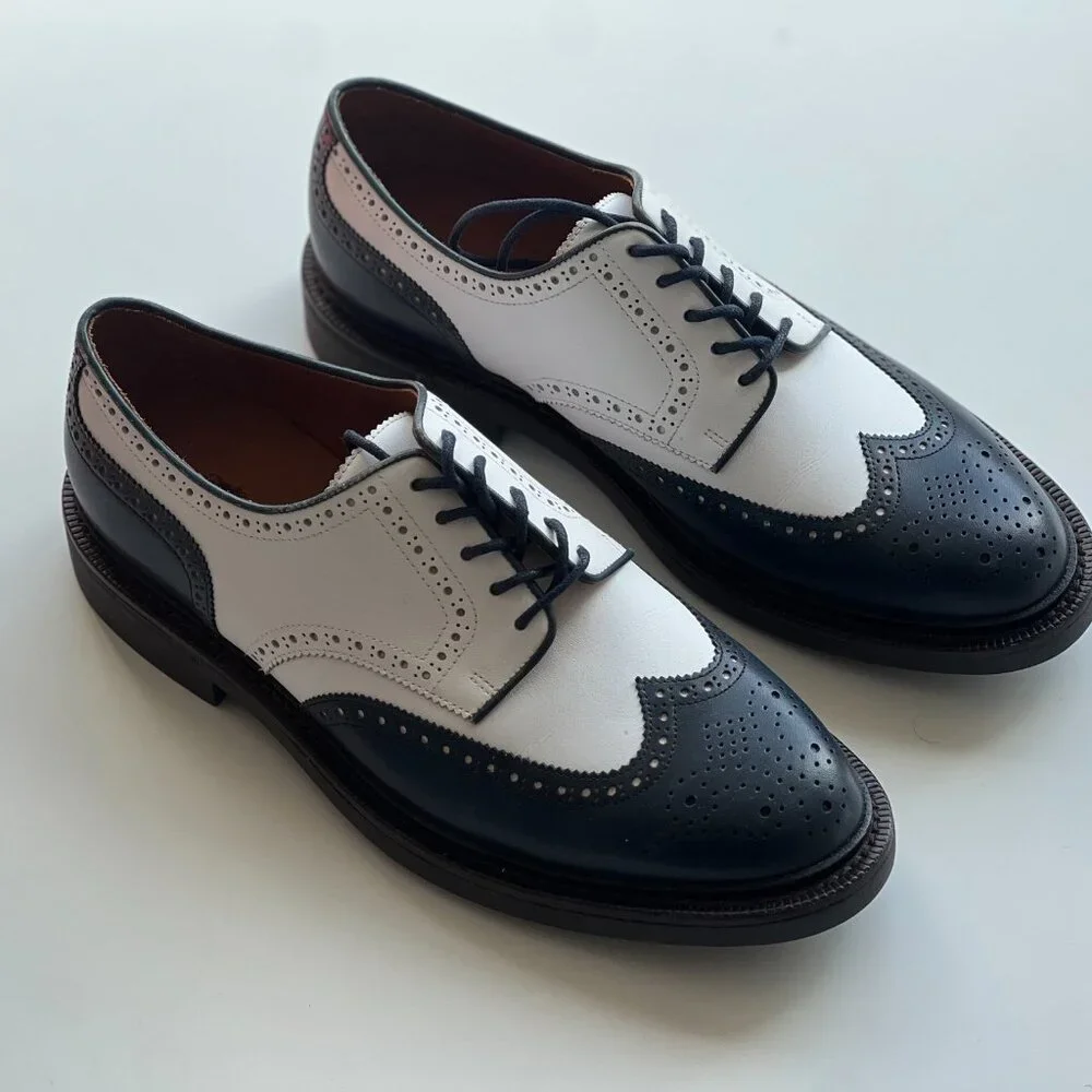 Polo Ralph Lauren Two-Tone Wingtip Calfskin Oxford - Picture 4 of 9
